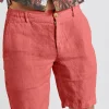 Cala 1789 Bermuda en lin orange safran Xavier Lindye Sale