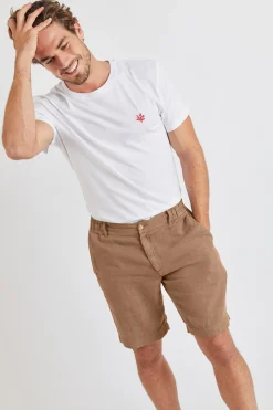Cala 1789 Bermuda en lin taupe XAVIER LINDYE Online