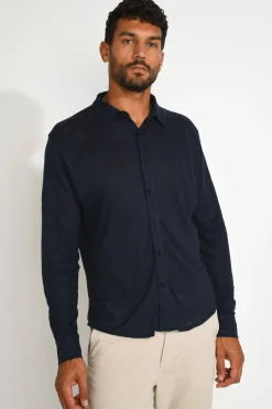 Cala 1789 Chemise bleu marine JEAN LIN Best
