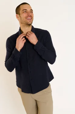 Cala 1789 Chemise bleu marine QUENTIN PISE matière coton New