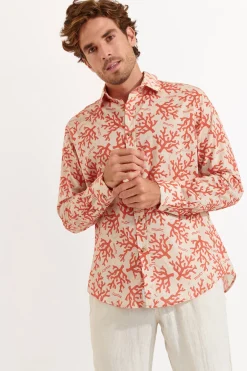 Cala 1789 Chemise corail ALAIN AGORA Outlet