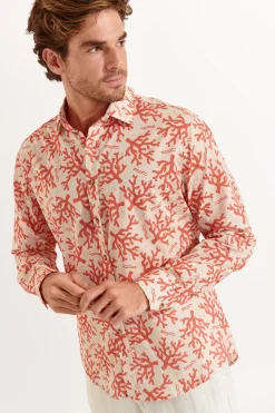 Cala 1789 Chemise corail ALAIN AGORA Outlet