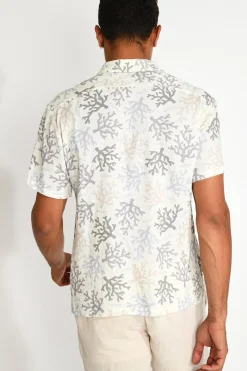 Cala 1789 Chemise écrue imprimé corail STEFANO AGORA Online