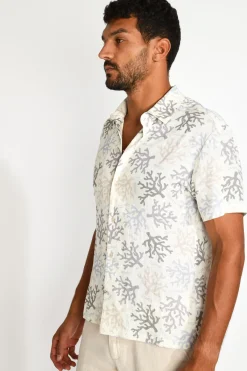 Cala 1789 Chemise écrue imprimé corail STEFANO AGORA Online
