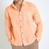 Cala 1789 Chemise en lin corail CHEMISEML LINDYE Outlet