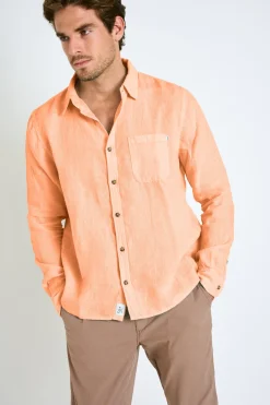 Cala 1789 Chemise en lin corail CHEMISEML LINDYE Outlet