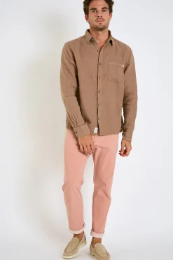 Cala 1789 Chemise en lin taupe CHEMISEML LINDYE Online
