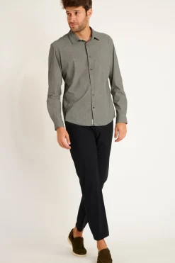 Cala 1789 CHEMISE MANCHES LONGUES GRISE ALAIN NAPOLI Discount