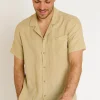 Cala 1789 Chemise sable manches courtes ALEXIS PISE Clearance