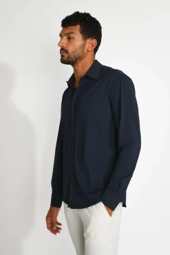 Cala 1789 Chemise technique bleu marine JEAN TRIESTE Best