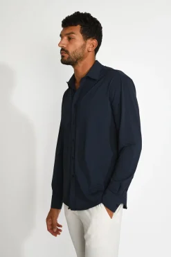 Cala 1789 Chemise technique bleu marine JEAN TRIESTE Best