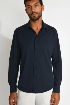 Cala 1789 Chemise technique bleu marine JEAN TRIESTE Best