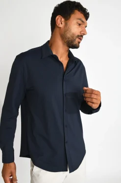 Cala 1789 Chemise technique bleu marine JEAN TRIESTE Best