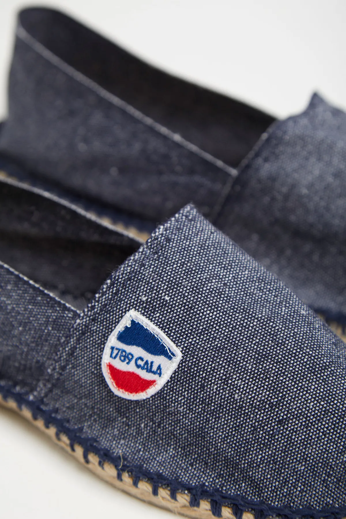 Cala 1789 Espadrilles en toile Bleu Jean - Made in France CLASSIQUE UNI Outlet
