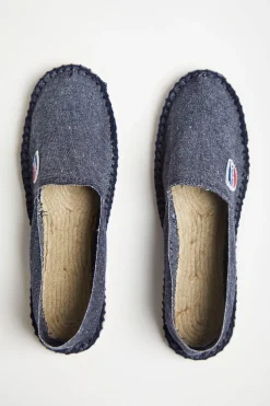 Cala 1789 Espadrilles en toile Bleu Jean - Made in France CLASSIQUE UNI Outlet