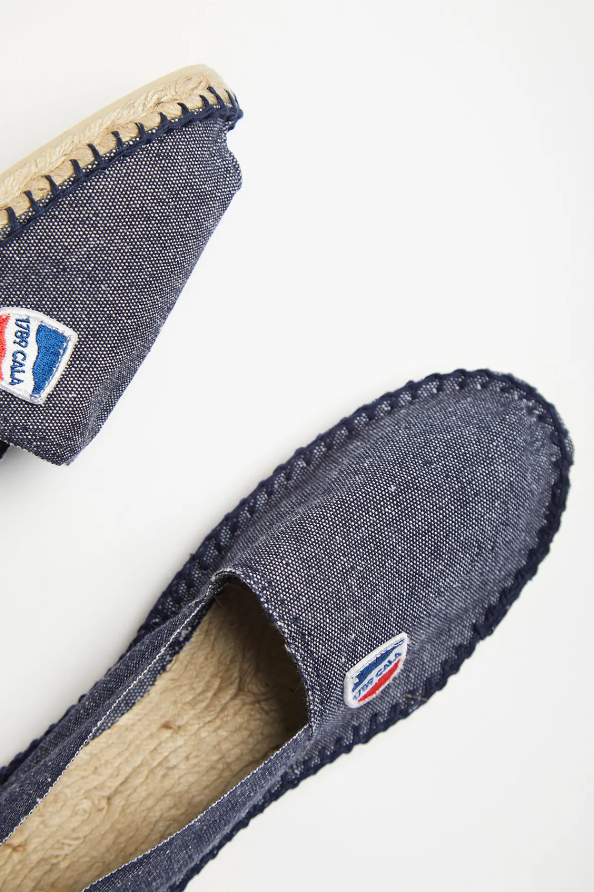 Cala 1789 Espadrilles en toile Bleu Jean - Made in France CLASSIQUE UNI Outlet