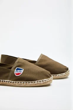 Cala 1789 Espadrilles en toile Kaki - Made in France CLASSIQUE UNI Fashion