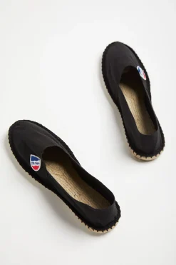 Cala 1789 Espadrilles en toile Noire - Made in France CLASSIQUE UNI Clearance