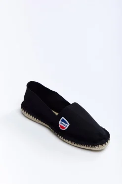 Cala 1789 Espadrilles en toile Noire - Made in France CLASSIQUE UNI Clearance