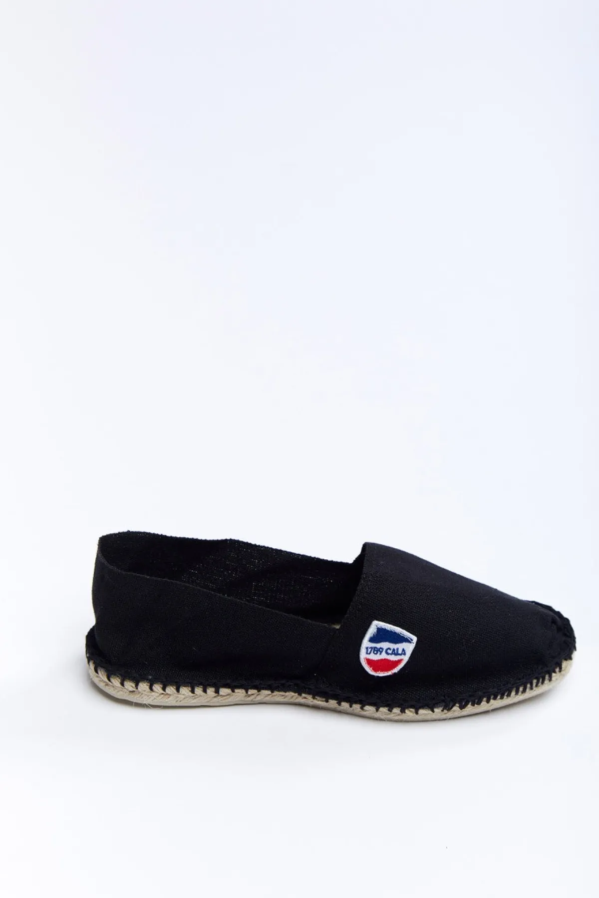 Cala 1789 Espadrilles en toile Noire - Made in France CLASSIQUE UNI Clearance