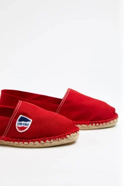 Cala 1789 Espadrilles en toile Rouge CLASSIQUE UNI Discount