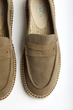 Cala 1789 Espadrilles Mocassin Cuir Marina Kaki MARINA LEATHER Best