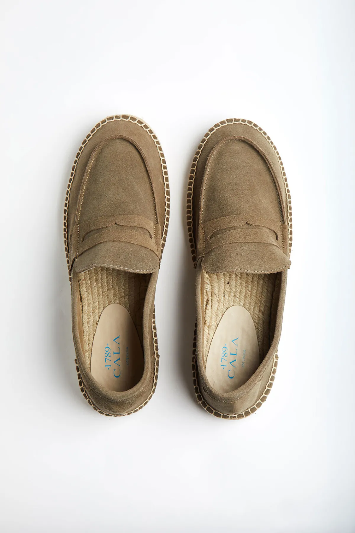 Cala 1789 Espadrilles Mocassin Cuir Marina Kaki MARINA LEATHER Best