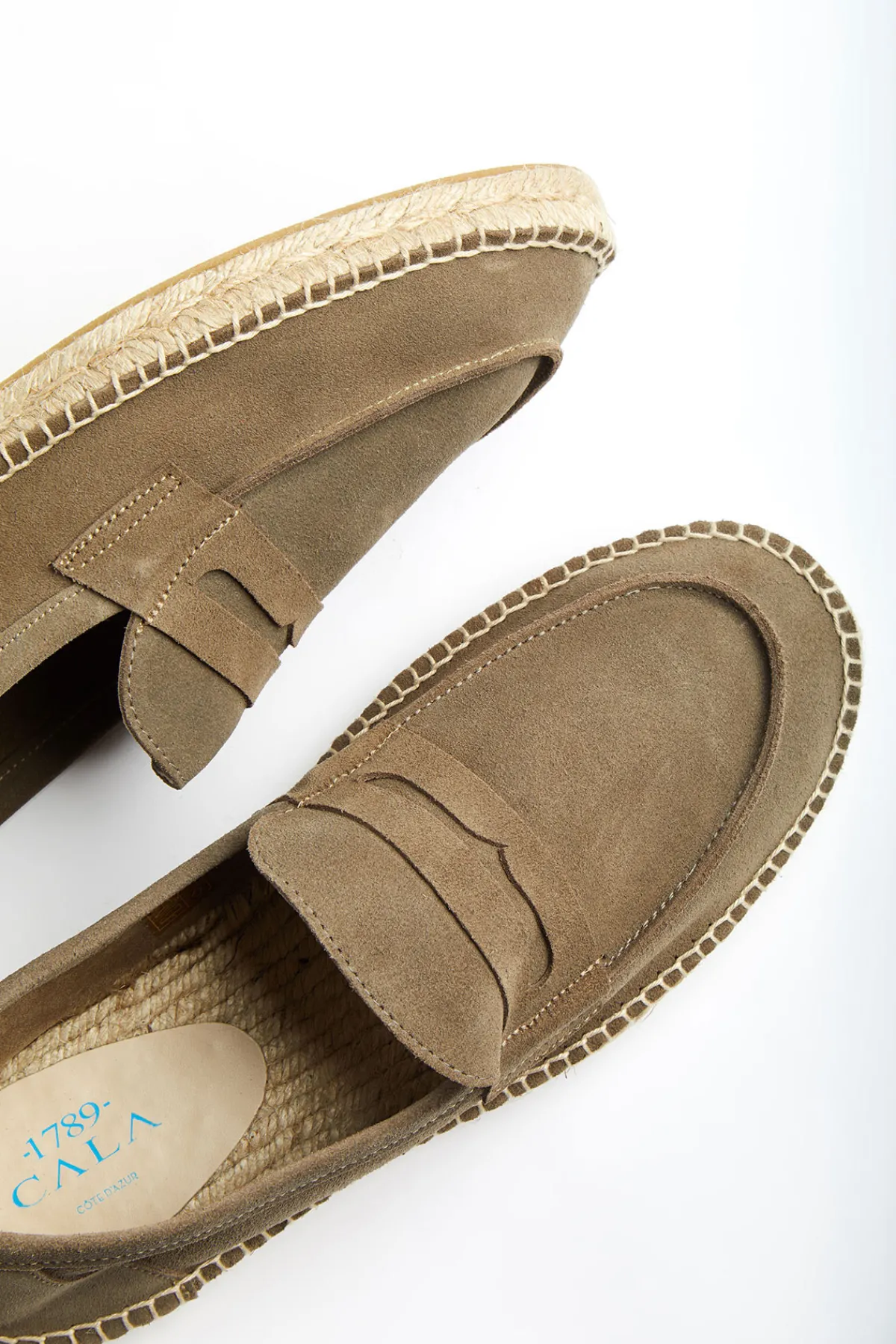 Cala 1789 Espadrilles Mocassin Cuir Marina Kaki MARINA LEATHER Best