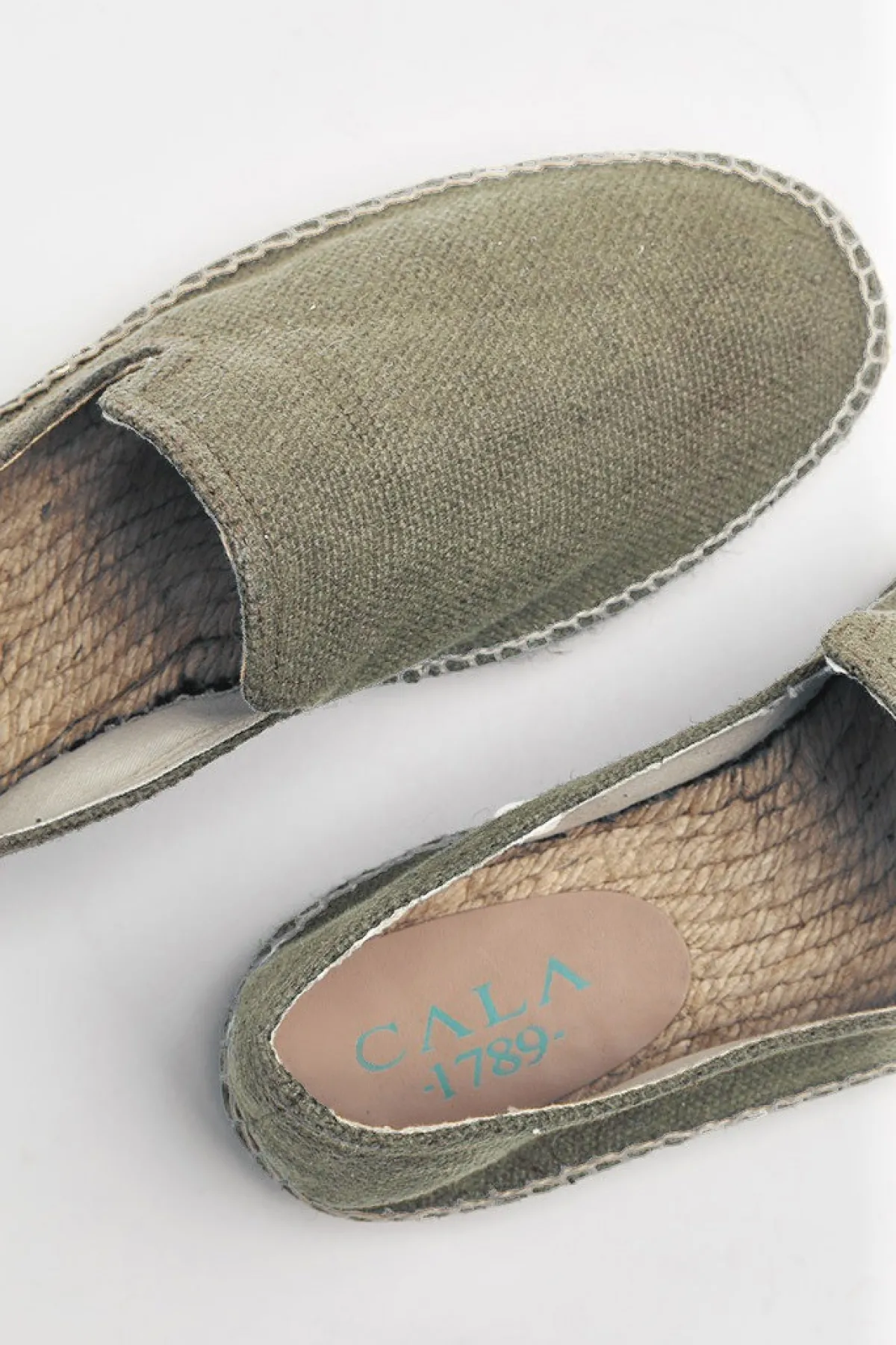 Cala 1789 Espadrilles Slip On Kaki SLIPON COTON Hot
