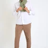 Cala 1789 Foulard en lin kaki ELIAS LINDYE Discount