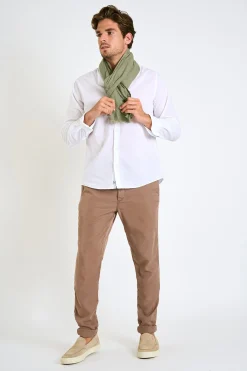 Cala 1789 Foulard en lin kaki ELIAS LINDYE Discount