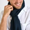 Cala 1789 Foulard en lin marine ELIAS LINDYE Discount