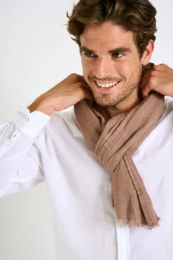 Cala 1789 Foulard en lin taupe ELIAS LINDYE New