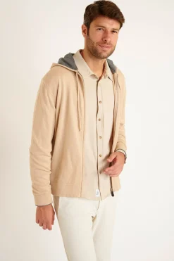 Cala 1789 Gilet à capuche beige Luca MONZA Best