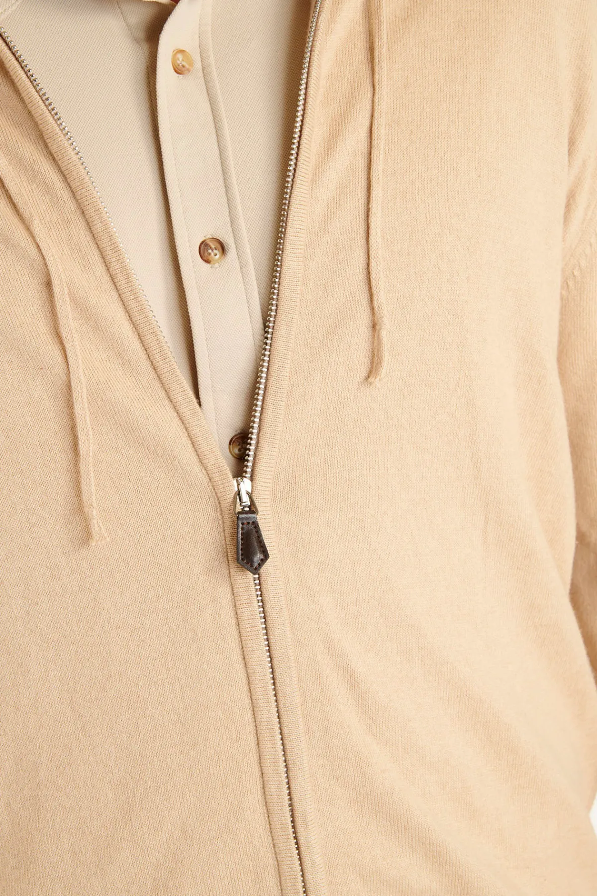 Cala 1789 Gilet à capuche beige Luca MONZA Best