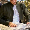 Cala 1789 Gilet à col montant kaki GABIE TRAPANI Online