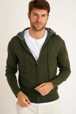 Cala 1789 GILET A CAPUCHE KAKI LUCA MONZA Fashion