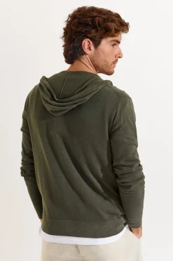 Cala 1789 Gilet zippé kaki LUCA MERCATI Fashion