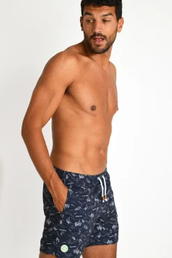 Cala 1789 Maillot de bain homme bleu marine imprimé Online