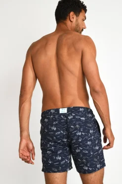 Cala 1789 Maillot de bain homme bleu marine imprimé Online