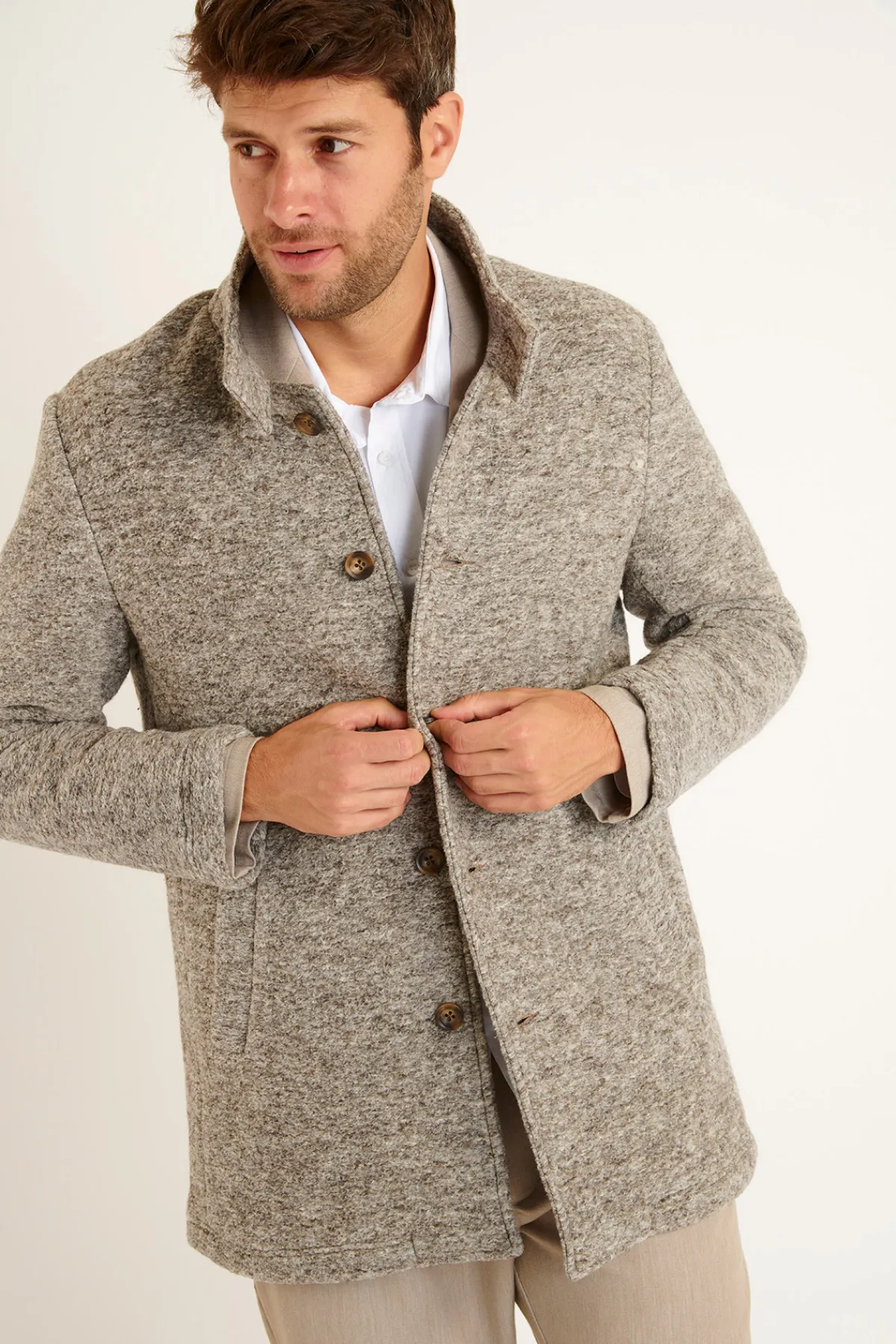 Cala 1789 MANTEAU GRIS UMBERTO KARALIS Clearance