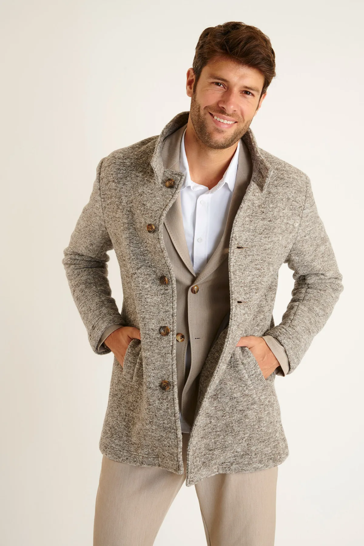 Cala 1789 MANTEAU GRIS UMBERTO KARALIS Clearance