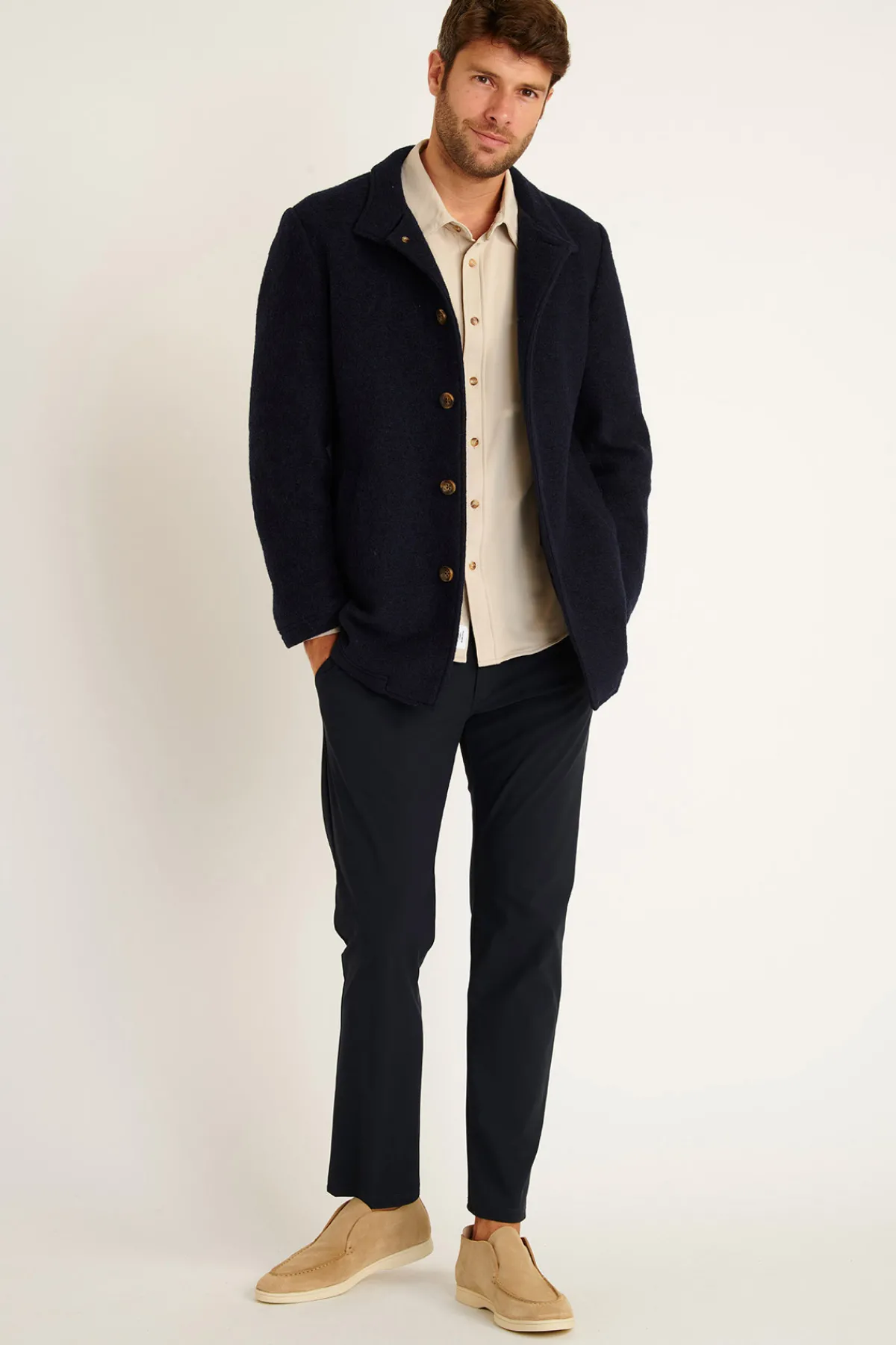 Cala 1789 MANTEAU MARINE UMBERTO KARALIS Clearance
