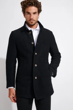 Cala 1789 MANTEAU NOIR UMBERTO KARALIS Fashion
