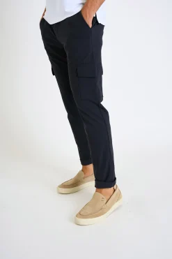 Cala 1789 Pantalon bleu marine stretch CONOR LESCADA Discount