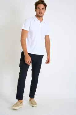 Cala 1789 Pantalon bleu marine stretch CONOR LESCADA Discount