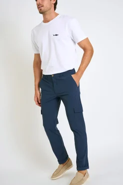 Cala 1789 Pantalon bleu stretch CONOR LESCADA Hot