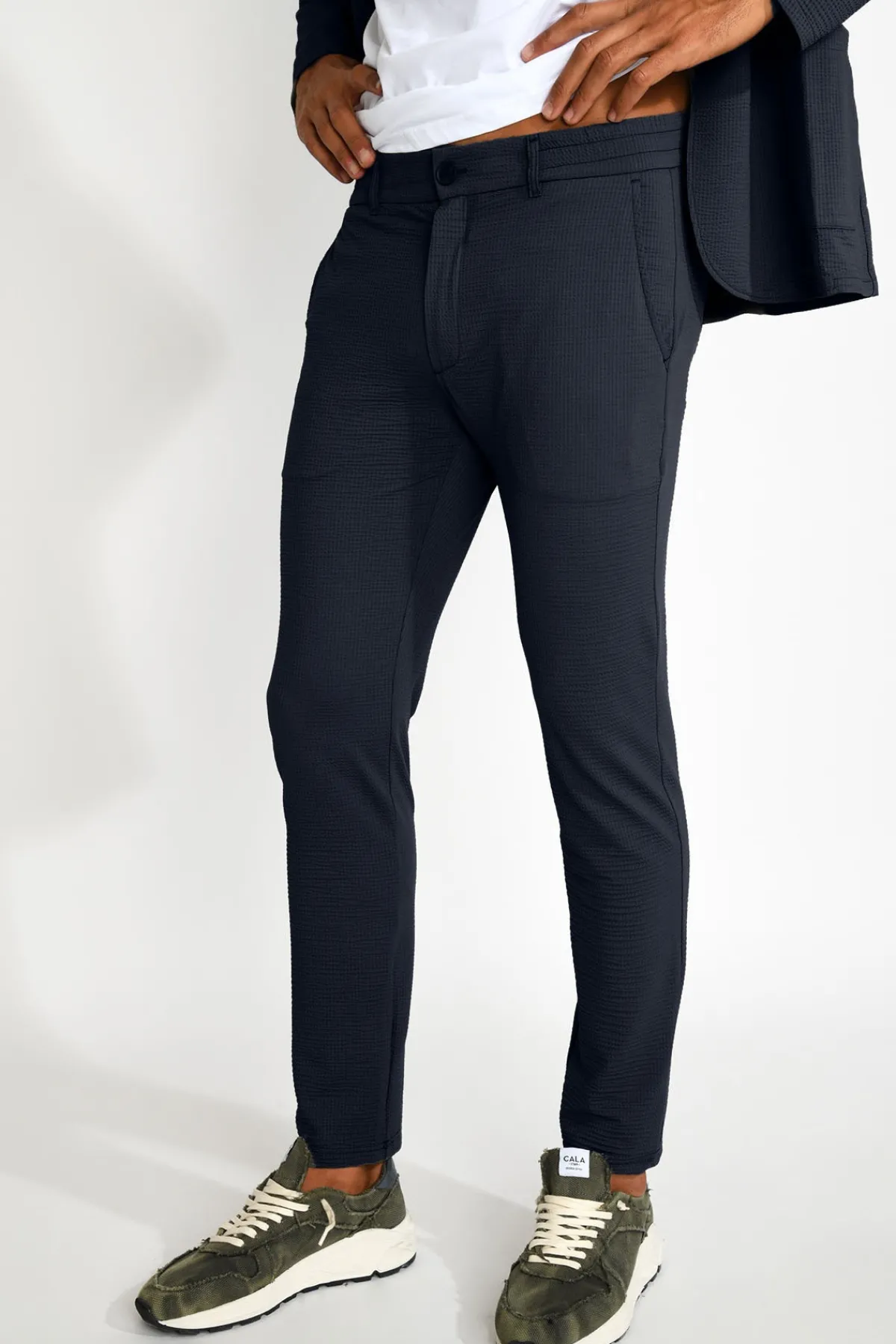 Cala 1789 Pantalon chino bleu Serge TRIESTE Discount