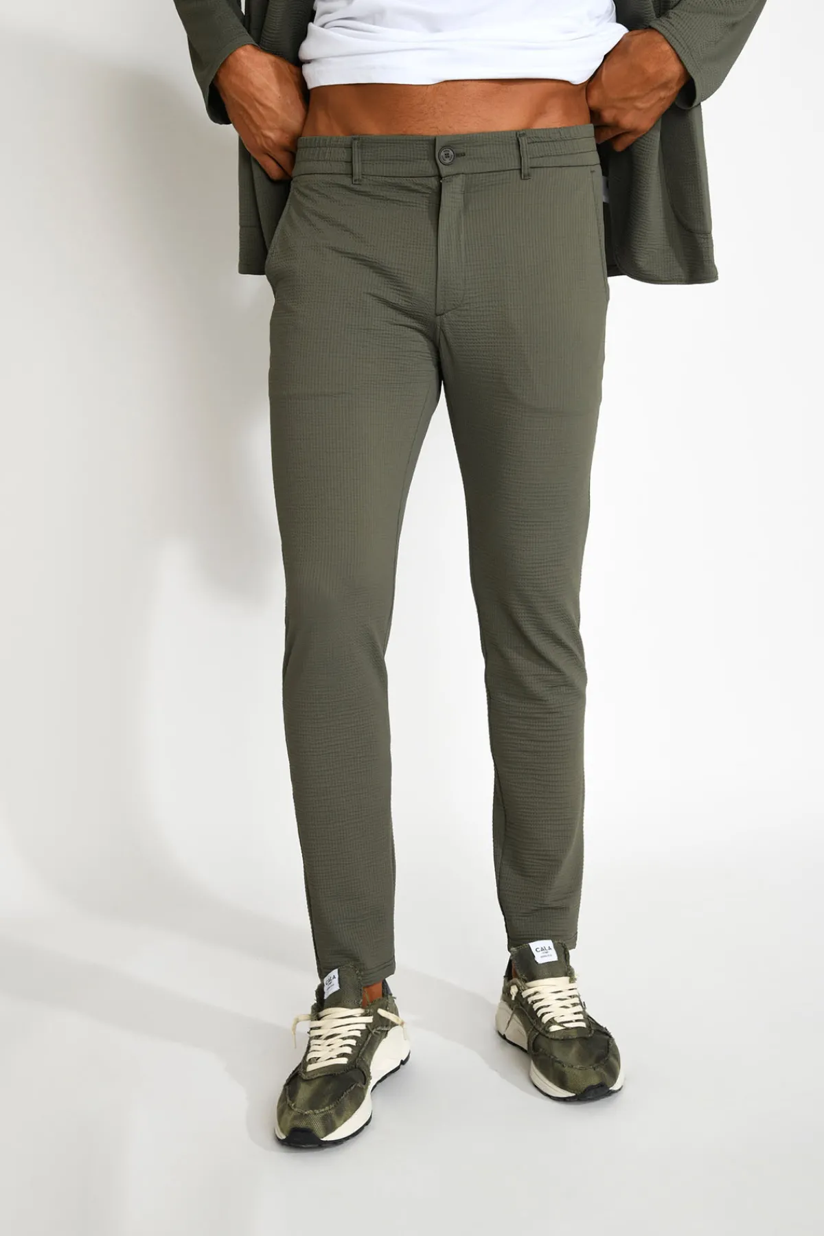 Cala 1789 Pantalon chino kaki Serge TRIESTE Online