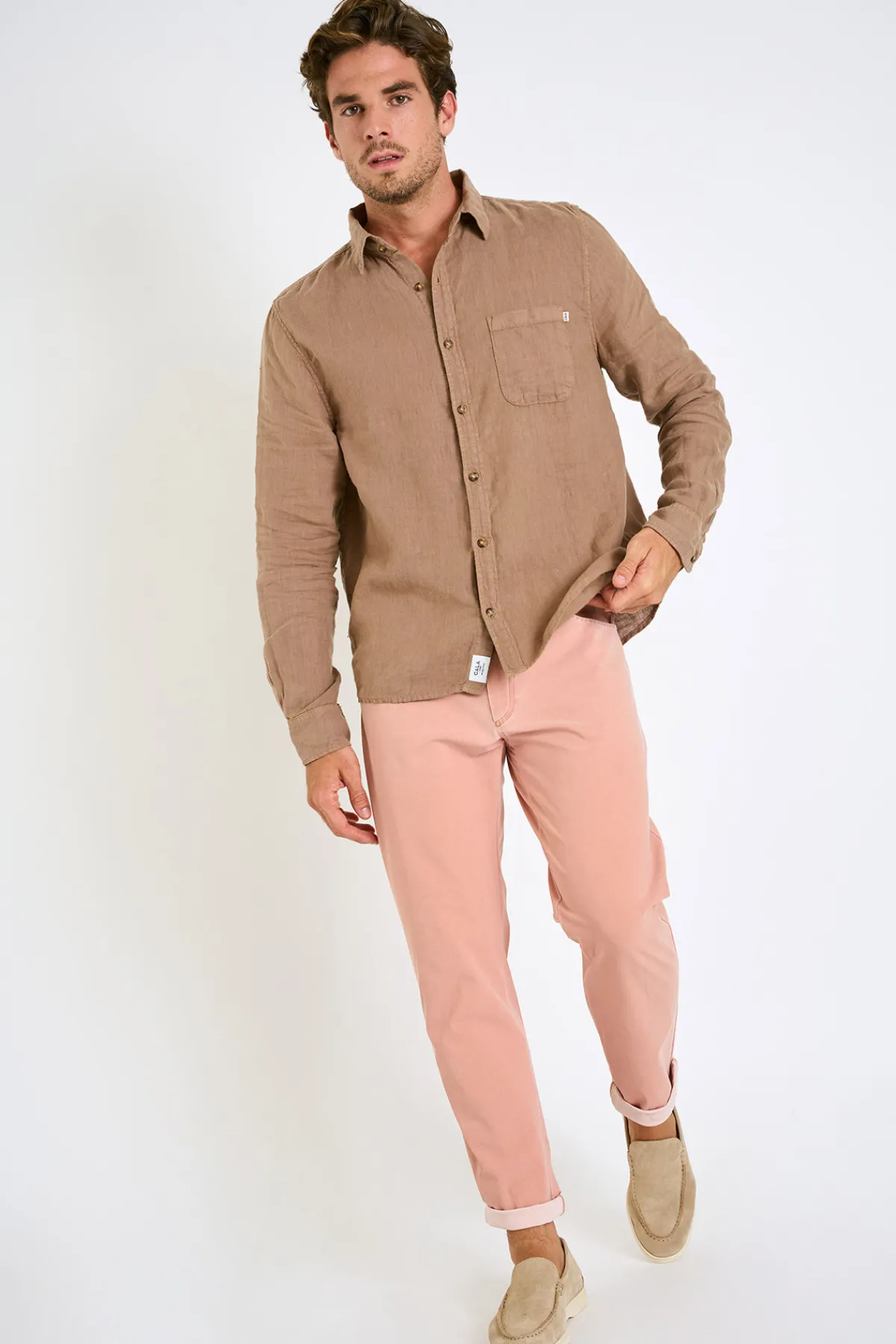 Cala 1789 Pantalon chino rose ARNO POSITANO Outlet